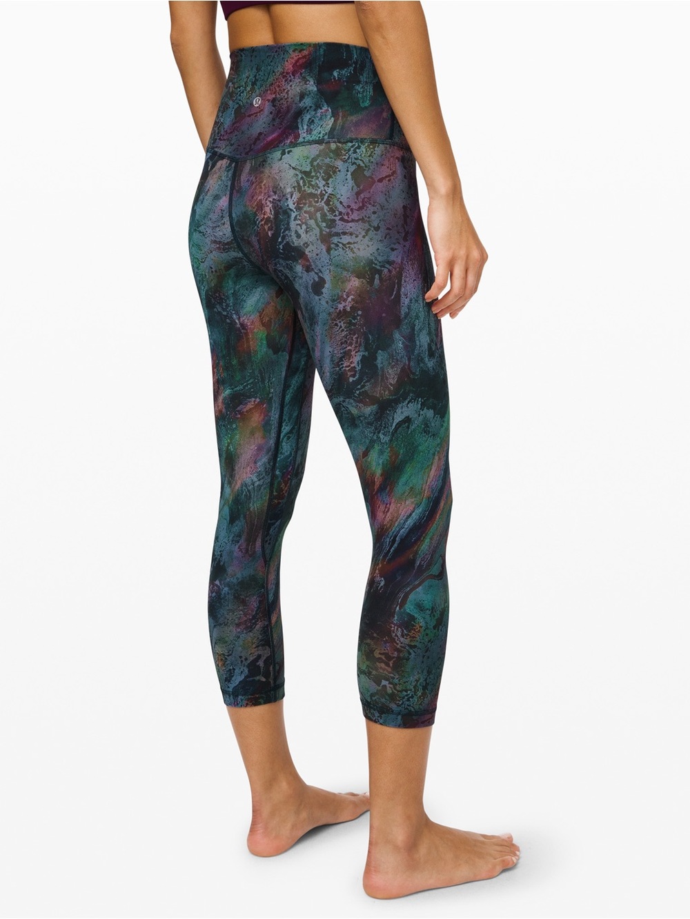 High-Rise Abstract Print 7/8 Leggings - Green Multi lululemon